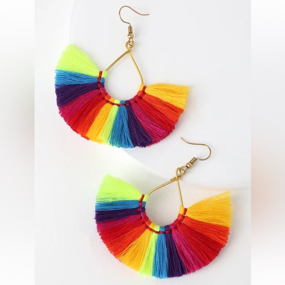 Rainbow Colored Earrings